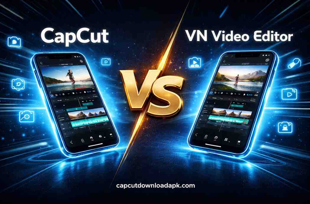 CapCut vs VN Video Editor comparison featured image showing both video editing apps side by side.