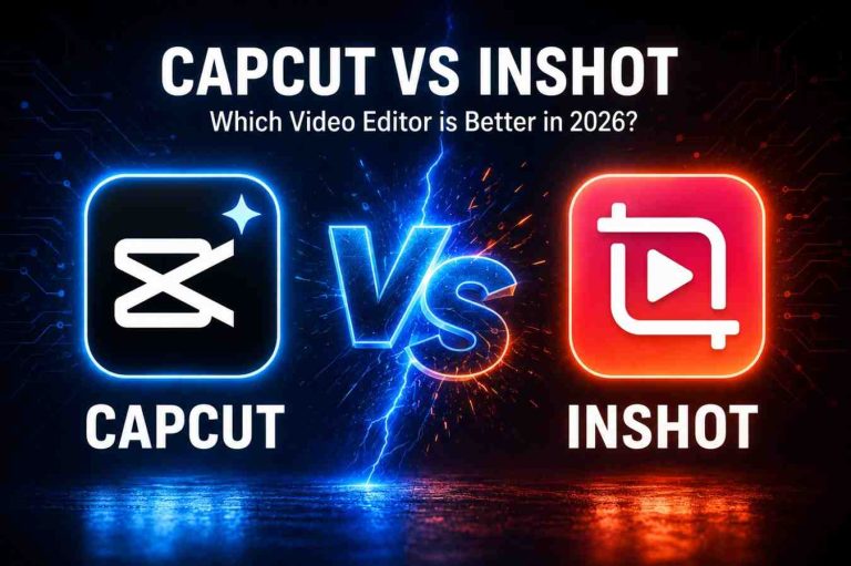 CapCut vs InShot video editing app comparison banner