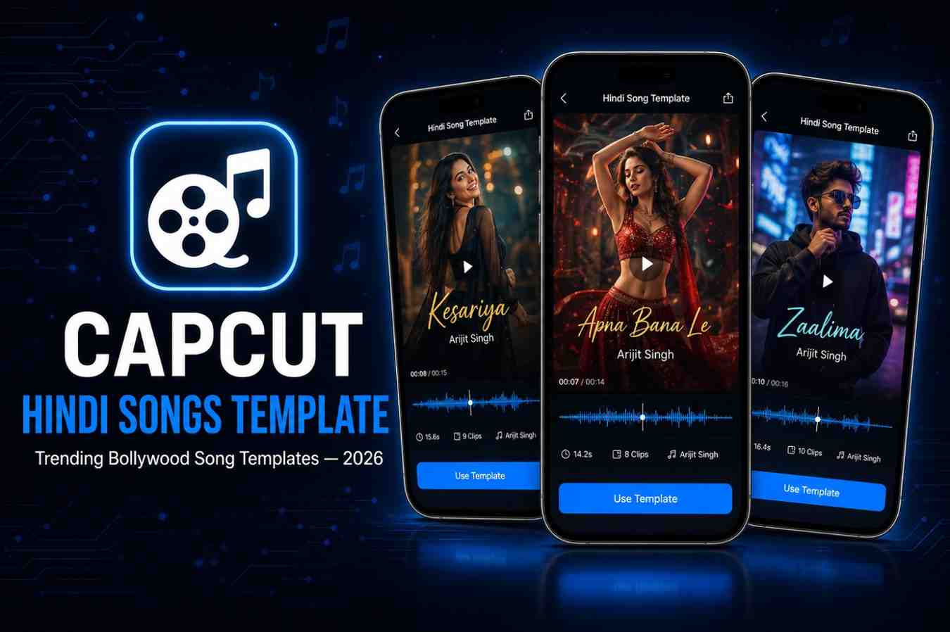 Trending Hindi Bollywood song templates in CapCut app