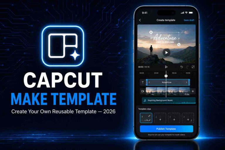 Creating a custom template in CapCut app.