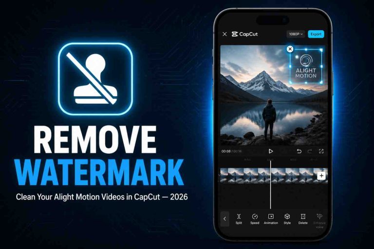 Removing Alight Motion watermark from a video using CapCut.